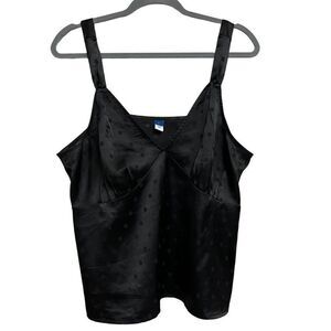 Old Navy Satin Polka Dot V-Neck Tank Top Size Large